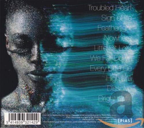 CD cover with a woman’s face and blue, swirling abstract design.