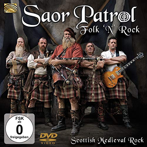 DVD cover featuring four men in medieval Scottish attire with instruments.