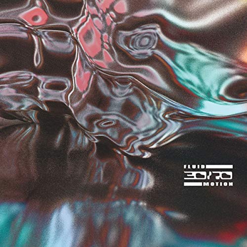 CD cover for Thirty/seventy’s “Fluid Motion” with abstract, swirling textures.