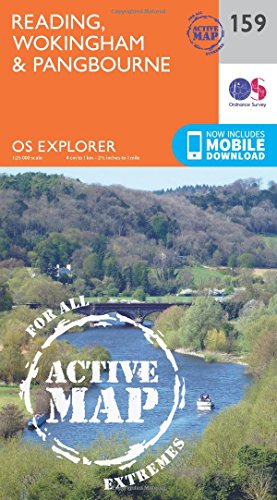OS Explorer Map Active (159) Reading, Wokingham and Pangbourne