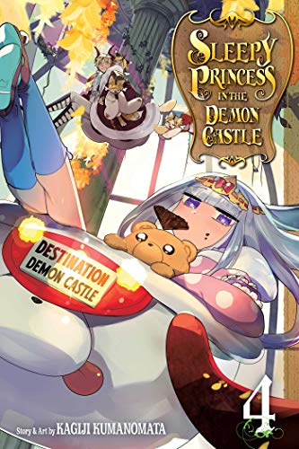 Manga volume cover: princess with teddy bear, floating towards a castle.