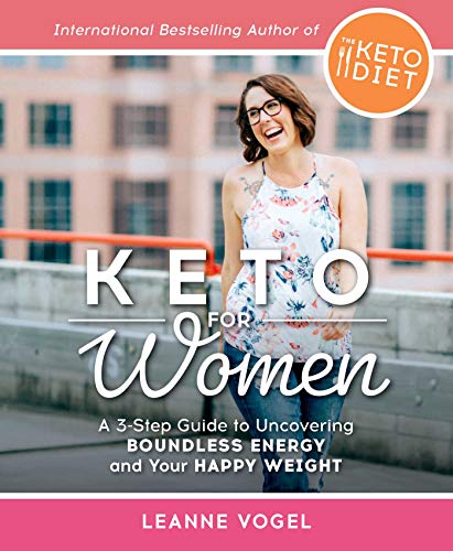 Book cover featuring a smiling woman and the title "Keto For Women.