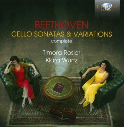 CD cover featuring two women in armchairs with a cello.