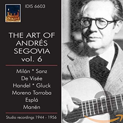 CD cover featuring Andrés Segovia, a classical guitarist, in black and white.