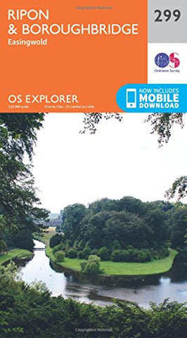 Ripon & Boroughbridge Map | Easingwold | Ordnance Survey | OS Explorer Map 299 | England | Walks | Hiking | Maps | Adventure