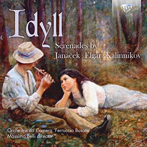 CD cover: painting of a man playing a flute to a woman in a forest.