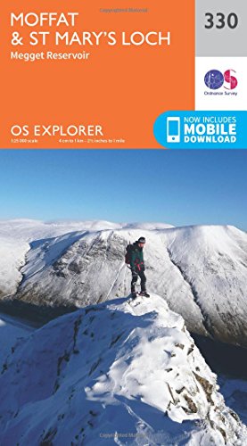 OS Explorer Map 330 Moffat and St Mary's Loch (OS Explorer Active Map)