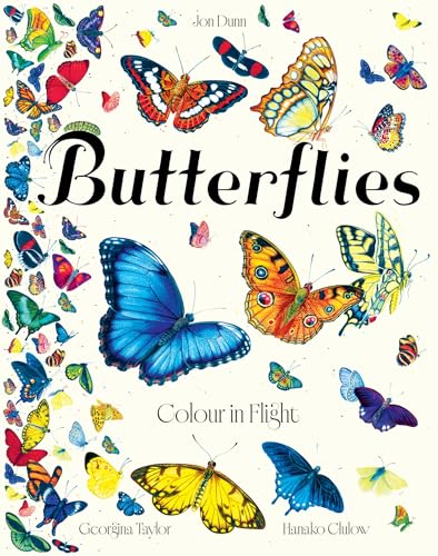Book cover with colorful illustrations of various butterfly species.