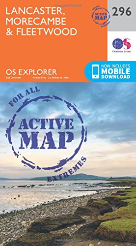 OS Explorer Map Active (296) Lancaster, Morecambe and Fleetwood (OS Explorer Active Map)