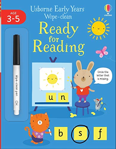 Wipe-clean practice book with animals, letters, and a black marker pen.