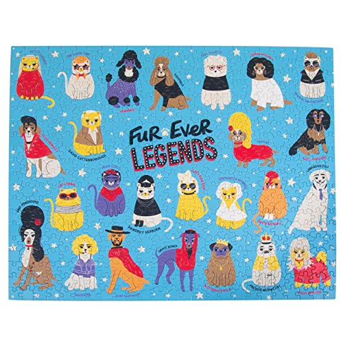 Fur-ever Legends Puzzle. Celebrity Cats & Dogs Themed 500-Piece Jigsaw Puzzle.