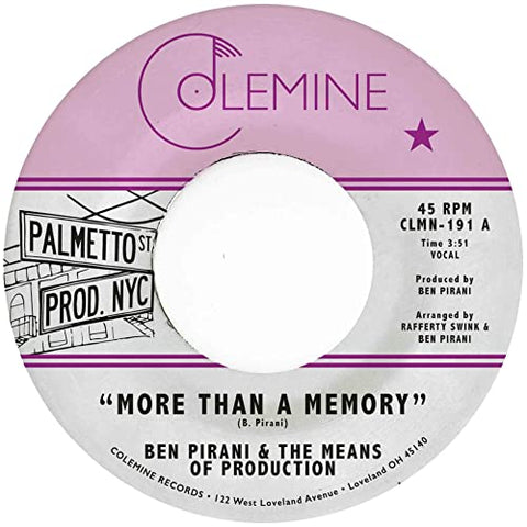 Ben Pirani - More Than A Memory [7 inch] [VINYL]