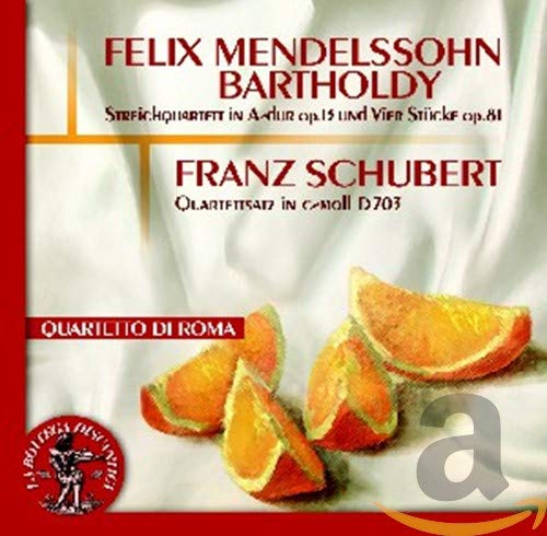 CD cover featuring oranges and text naming Mendelssohn and Schubert.