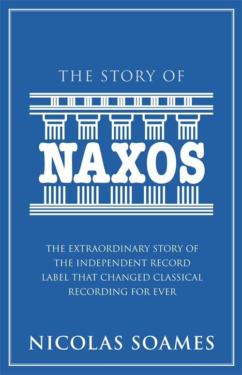 Blue book cover with white text: "The Story of Naxos" by Nicolas Soames.