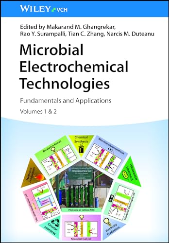 Book cover for "Microbial Electrochemical Technologies," showing diagrams of related processes.