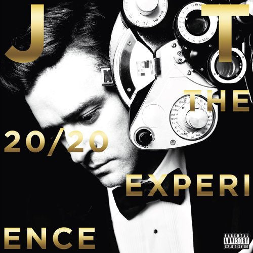 Justin Timberlake album cover, “The 20/20 Experience - 2 of 2”, black and gold.