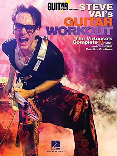 Steve Vai on cover of "Guitar Workout" instructional book.