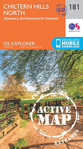 OS Explorer Map Active (181) Chiltern Hills North
