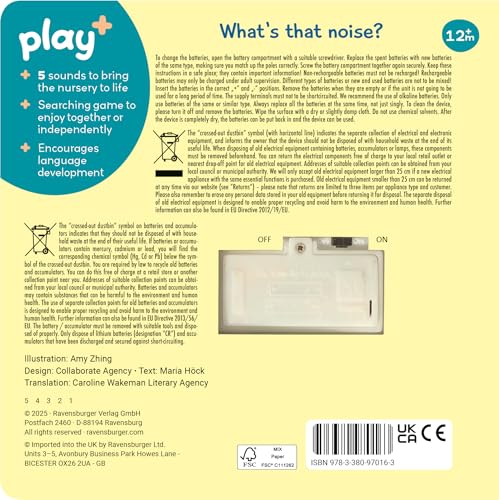Ravensburger Play+ Infant & Toddler - Shh, Who's there? At the Nursery : Search and find