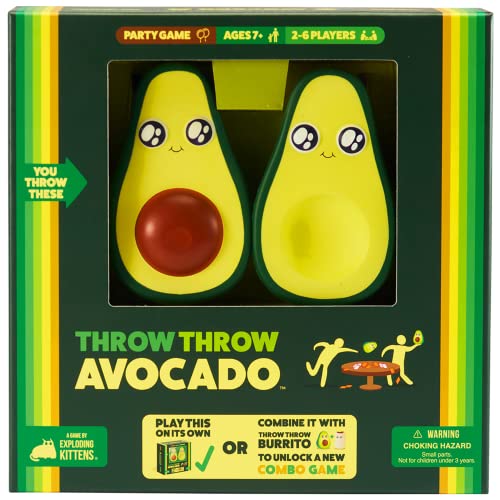 Exploding Kittens Throw Throw Avocado by Exploding Kittens - Card Games for Adults Teens & Kids - Fun Family Games - A Dodgeball Card Game