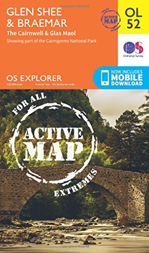 OS Explorer ACTIVE OL52 Glen Shee & Braemar (OS Explorer Map)