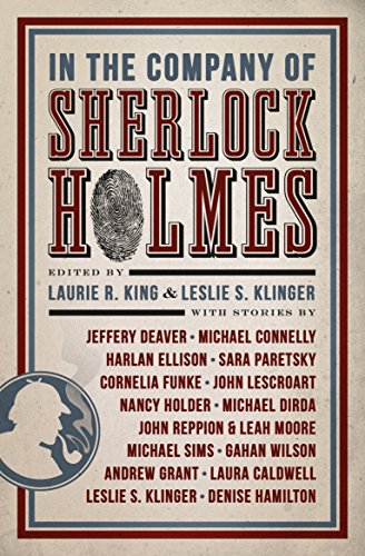 Book cover: "In the Company of Sherlock Holmes" with fingerprint and silhouette.