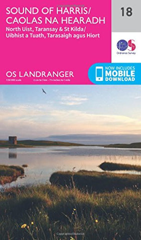 Landranger (18) Sound of Harris, North Uist, Taransay & St Kilda (OS Landranger Map)