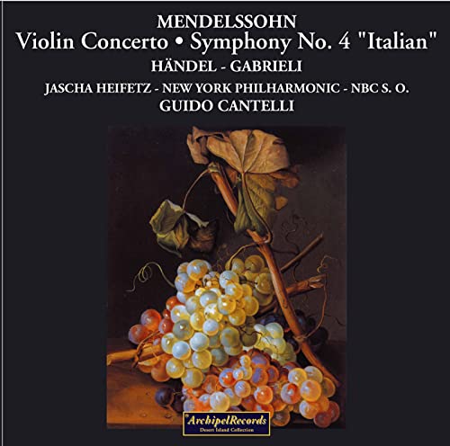 Heifetz/new York Philharmonic - Violin Concerto in Eminor, Symphony No.4 'Italian' [CD]