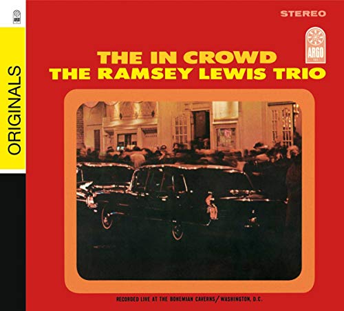 Album cover for The Ramsey Lewis Trio’s “The In Crowd,” featuring a crowd scene.