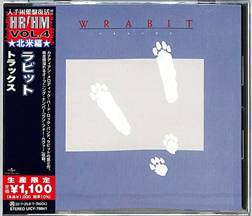 CD cover with blue background, white animal tracks, and Japanese and English text.