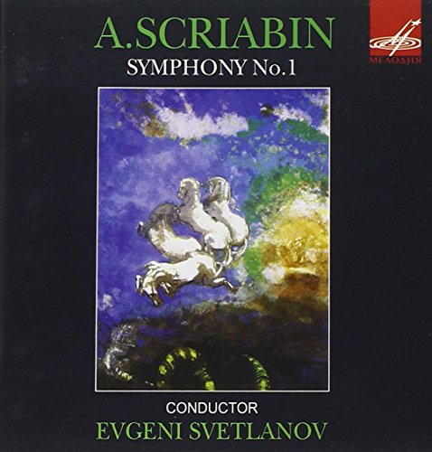 CD cover for Scriabin's Symphony No.1, featuring horses in a landscape.