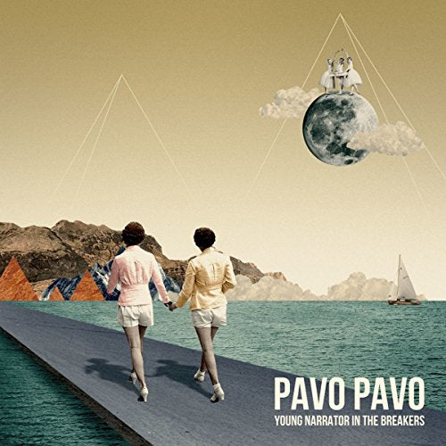 Album cover: two figures walk toward a moon with polar bears.