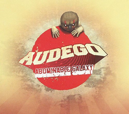 CD cover for Audego’s “Abominable Galaxy” featuring a creature and red circle.