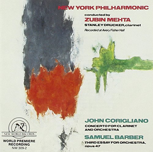 Barber: Third Essay  Coriglian - Barber: Third Essay for Orchestra / Corigliano: Clarinet Concerto [CD]