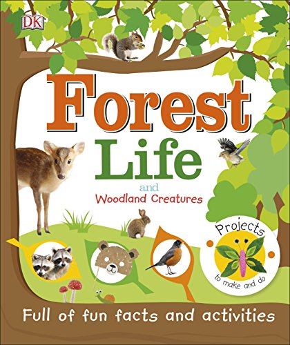 Book cover featuring forest animals—deer, squirrel, bird, bear, and raccoon.