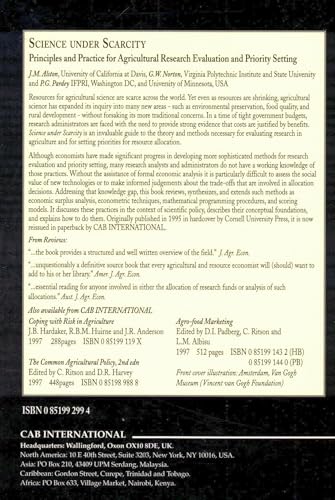 Science Under Scarcity : Principles and Practice for Agricultural Research and Priority Setting