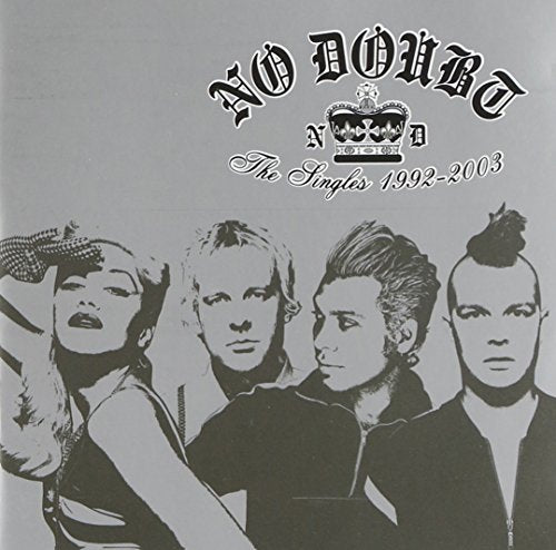 Black and white CD cover of No Doubt band members with crown logo.