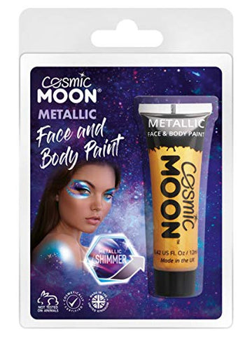 Smiffys Cosmic Moon Metallic Face & Body Paint, Gold