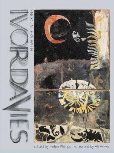 Book cover: “Encounters with Ivor Davies” featuring abstract, colorful artwork.