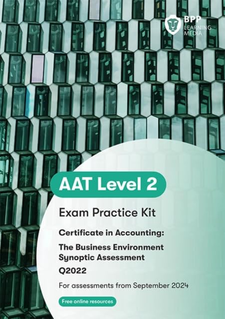 AAT Level 2 exam practice kit cover with building facade background.