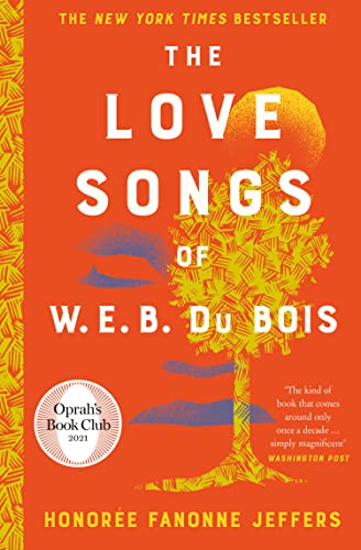 Book cover: "The Love Songs of W.E.B. Du Bois" with tree illustration.