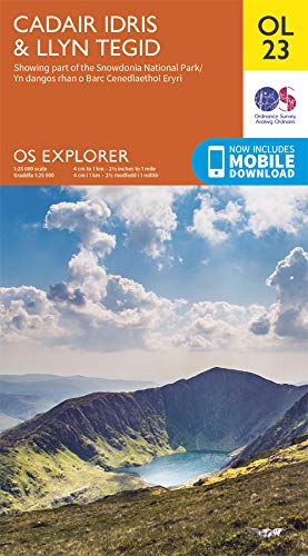 Cadair Idris & Llyn Tegid Map | Snowdonia National Park | Ordnance Survey | OS Explorer Map OL23 | Wales | Walks | Hiking | Maps | Adventure