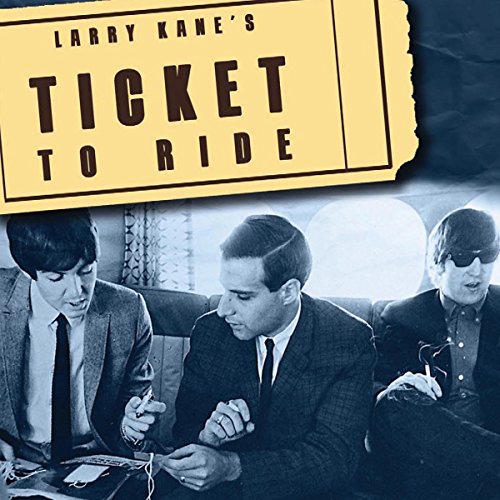 The Beatles album cover featuring three band members on a train.