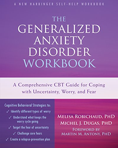 Purple book cover with white text: "The Generalized Anxiety Disorder Workbook".