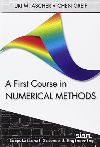 Textbook cover: "A First Course in Numerical Methods" with colorful graph.