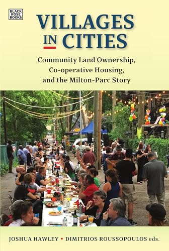 Book cover depicting a community gathering at a long table outdoors.