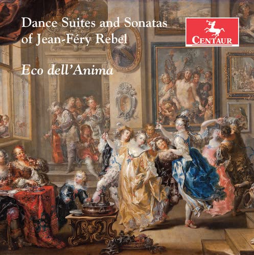 CD cover: Baroque painting of dancers, text "Dance Suites and Sonatas".