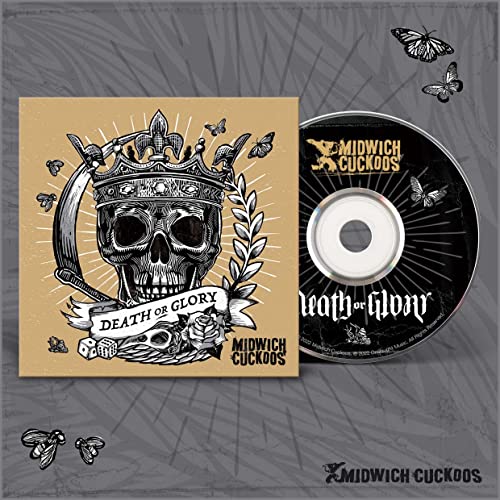CD cover for Midwich Cuckoos’ “Death Or Glory” featuring a skull and crown.