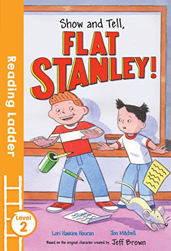 Book cover featuring Flat Stanley with two children and a mouse.