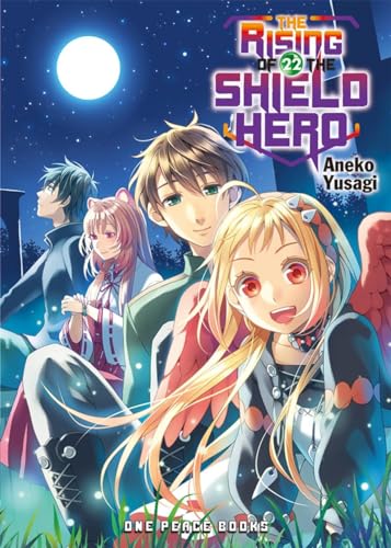 Four anime characters against a nighttime background with a full moon and stars.